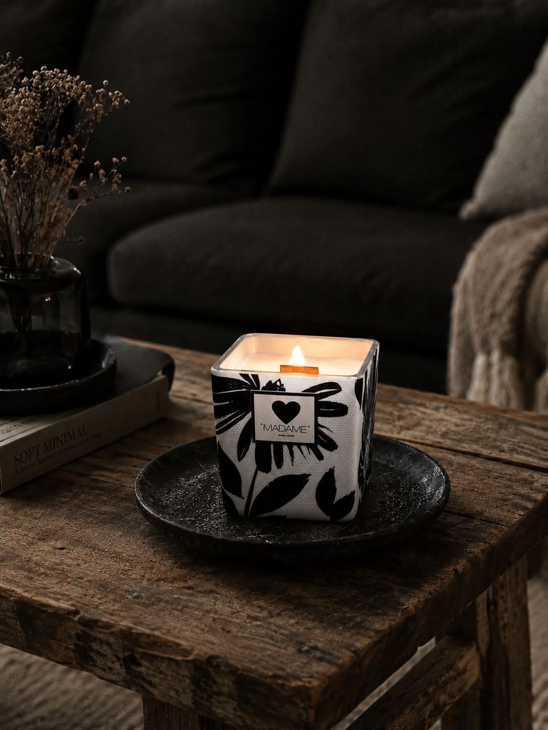 Fleuri noir et blanc