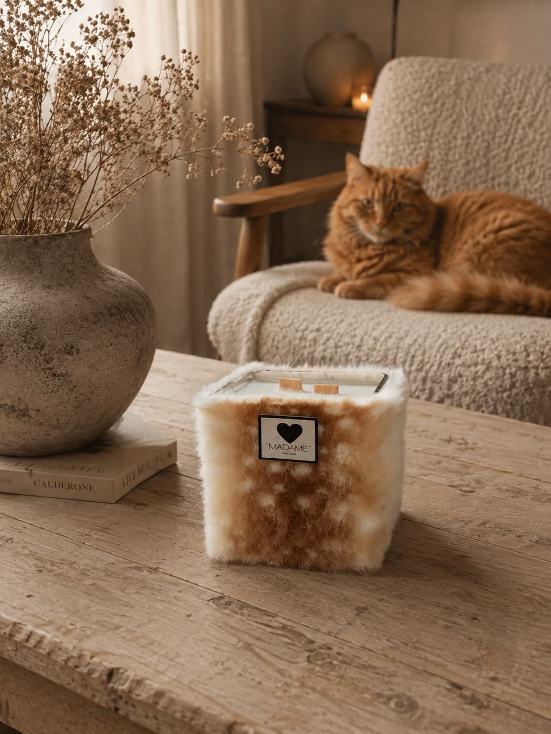 Bougie cube artisanale Bougies Madame